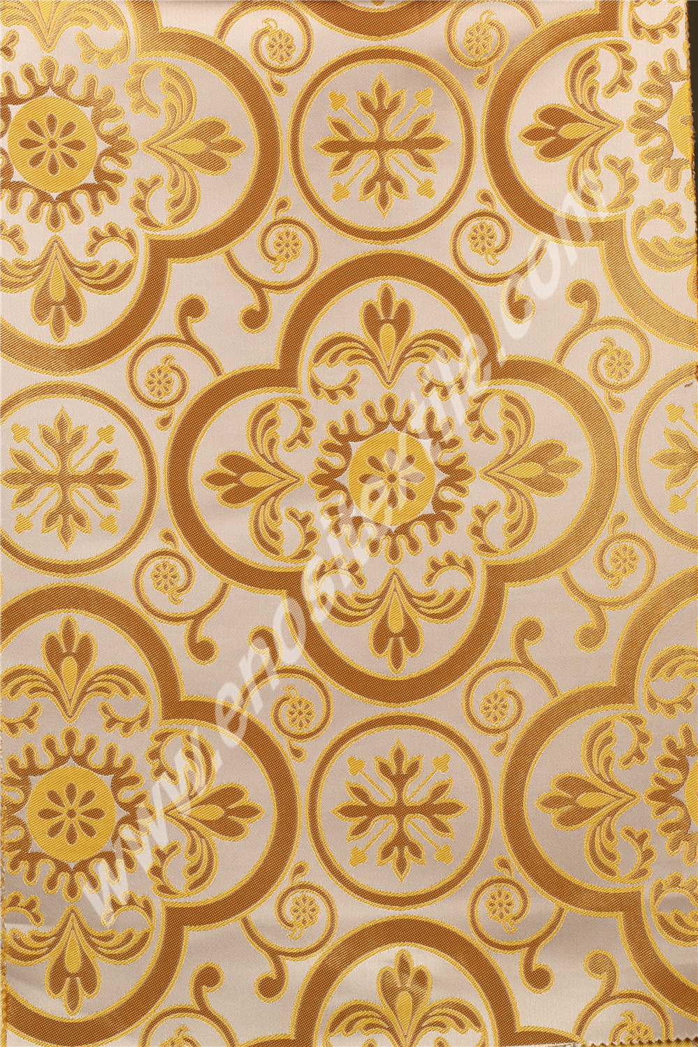 KL-012 White-Gold Brocade Fabrics